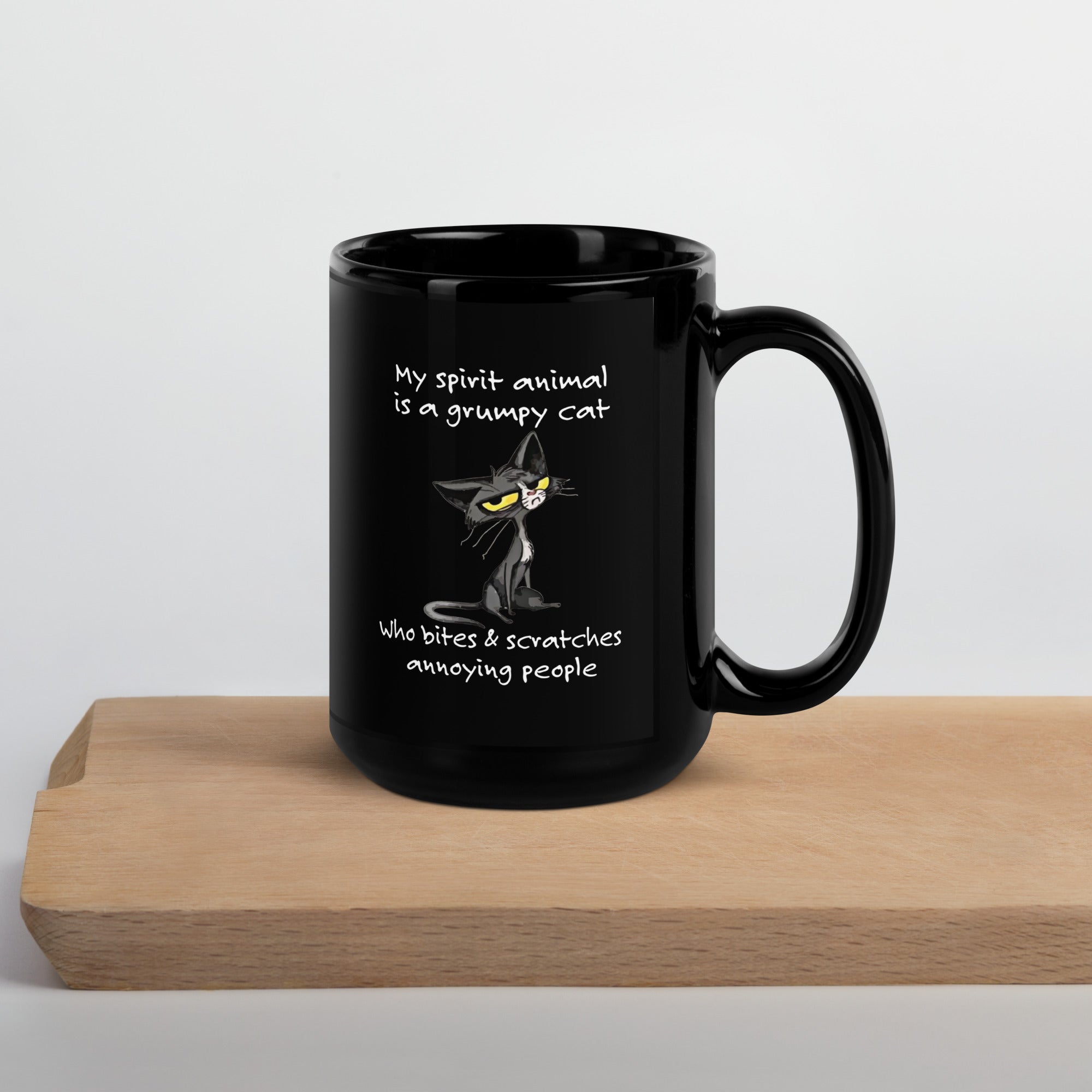 Grumpy Cat Spirit Animal - Black Mug